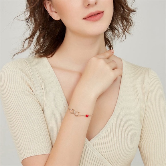 CDE • Infinity Heart Symbol Charm Bracelet Women Jewelry Birthday Gifts Mom - Picture 3 of 6